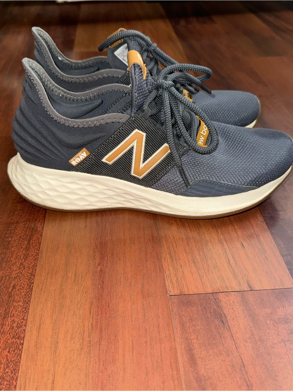 New Balance Women's Navy and Tan Sneakers